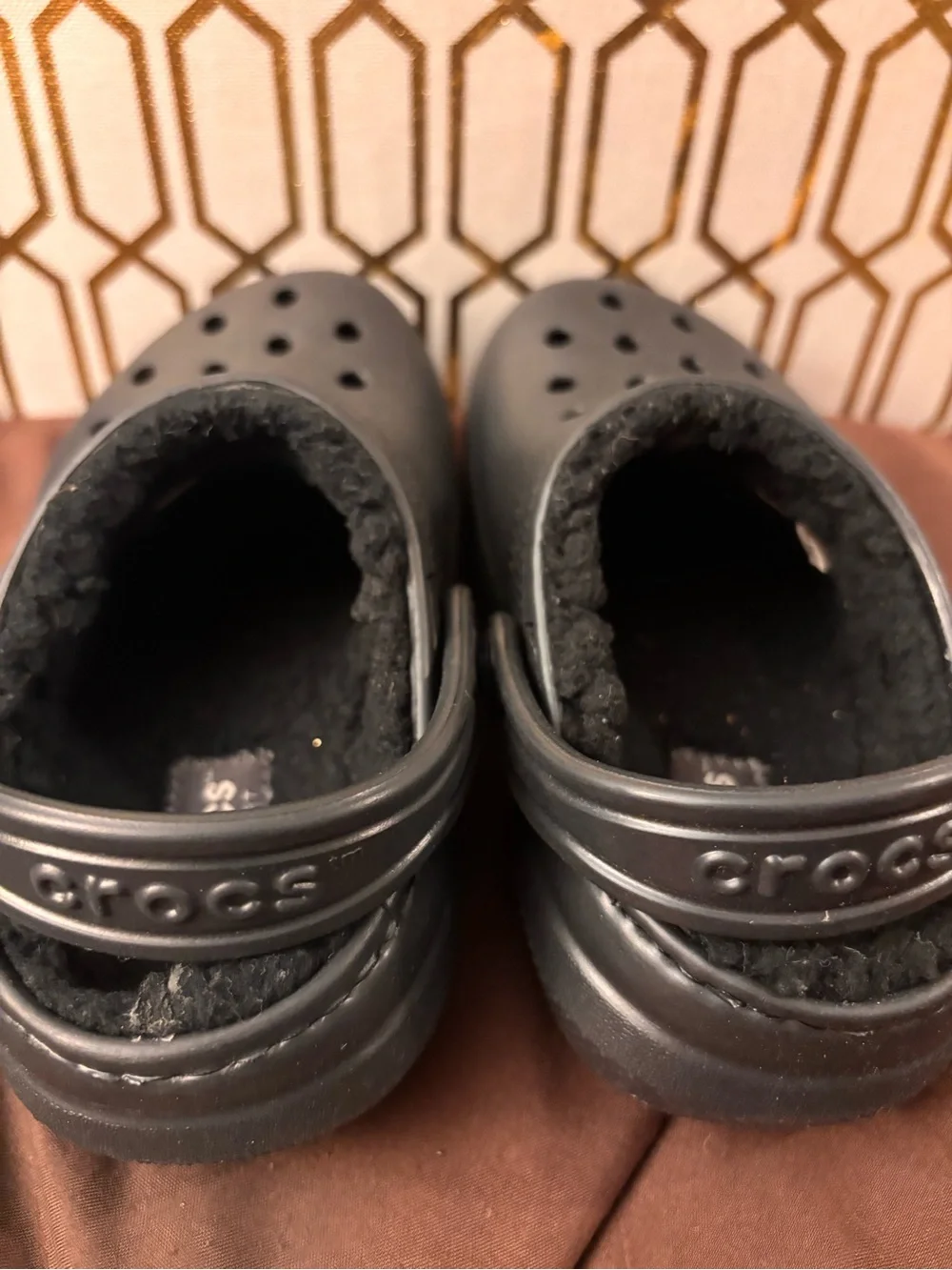 Black Sherpa Lined CROCS